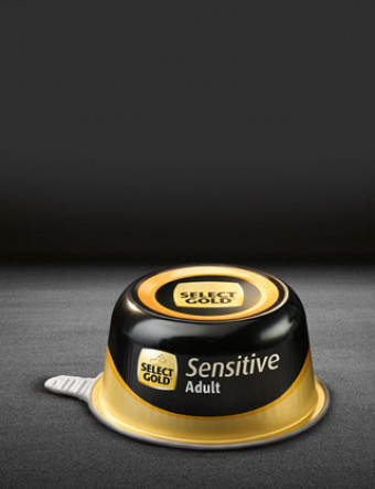 select gold sensitive adult huhn mit reis schale nass 320x417px