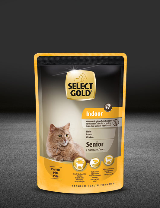 select gold indoor senior huhn pouch nass 530x890px
